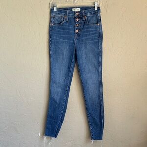 Madewell 10‎ inch high-rise skinny jean size 26 button front